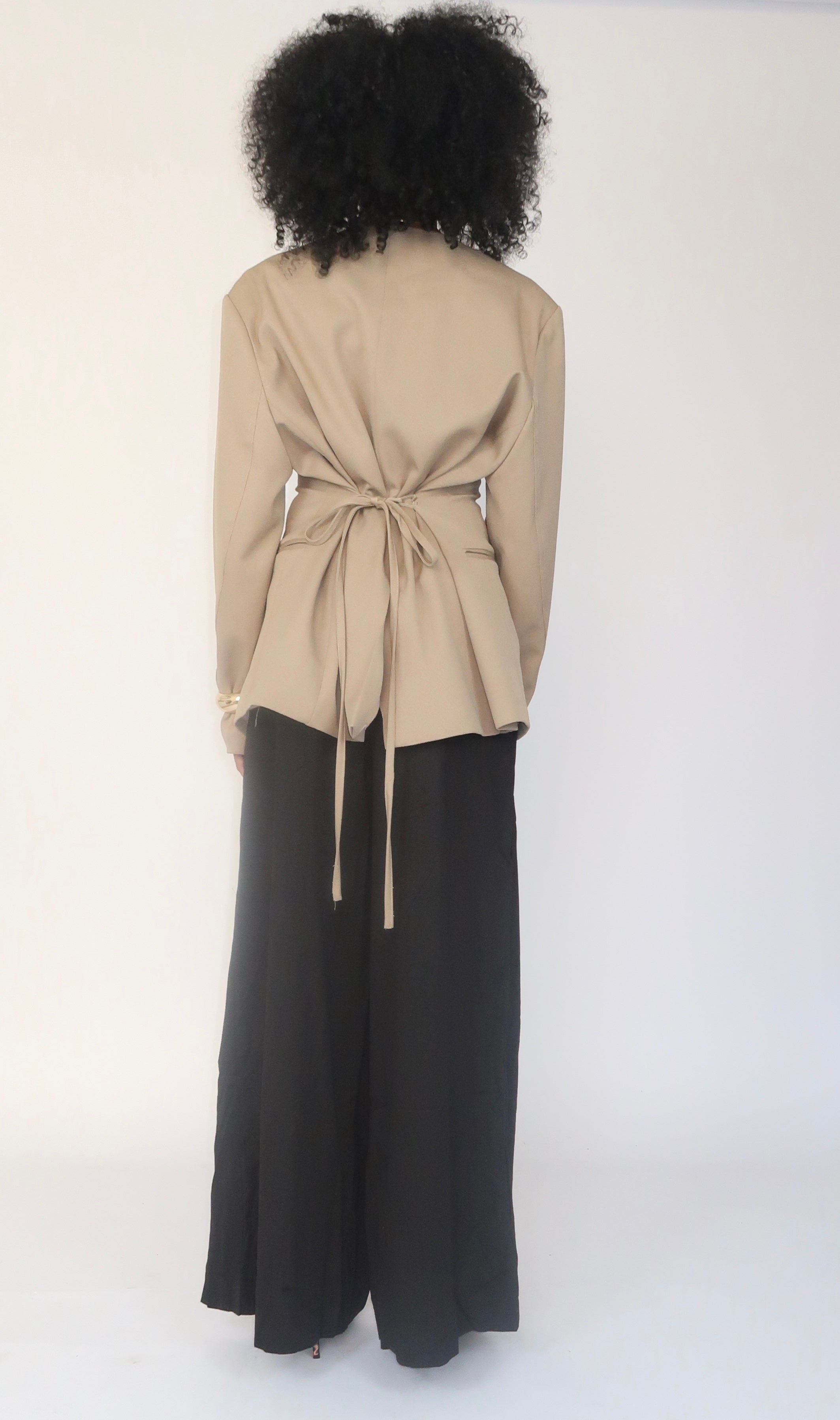 Blazer structuré beige modulable