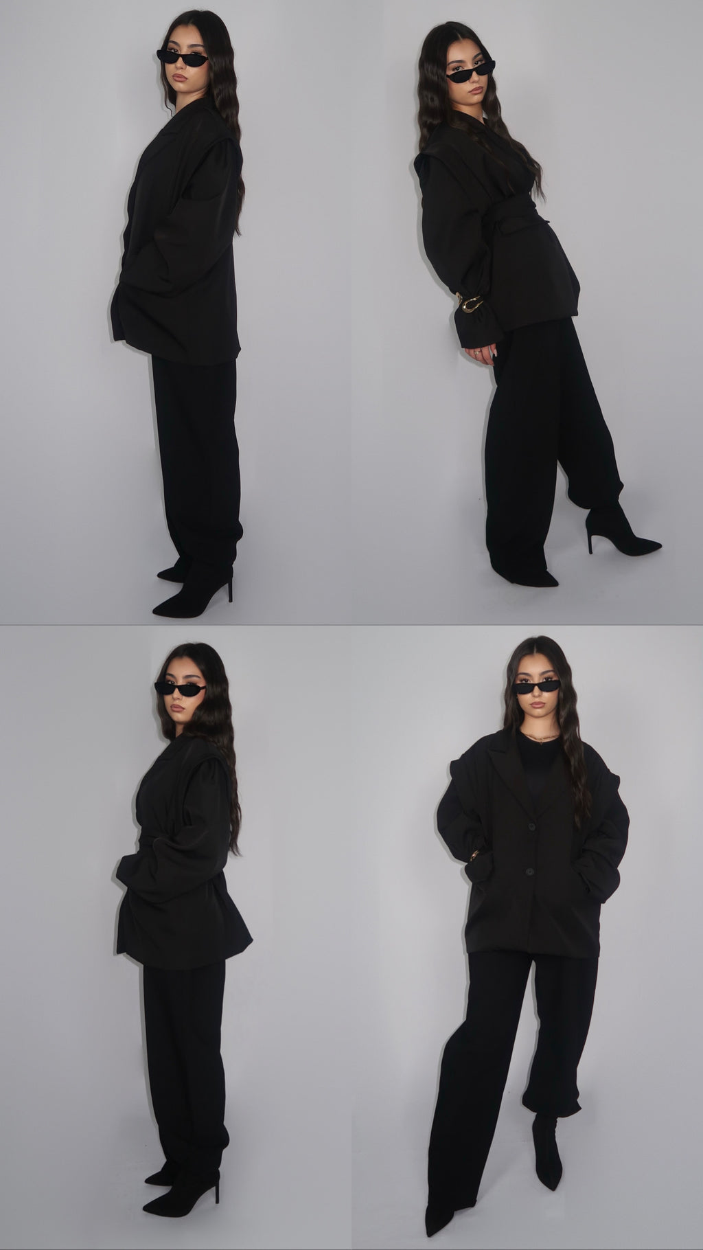 Blazer Noir Ajustable – Oversize ou Silhouette Cintrée
