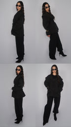 Blazer Noir Ajustable – Oversize ou Silhouette Cintrée