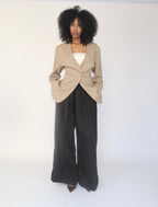 Blazer structuré beige modulable