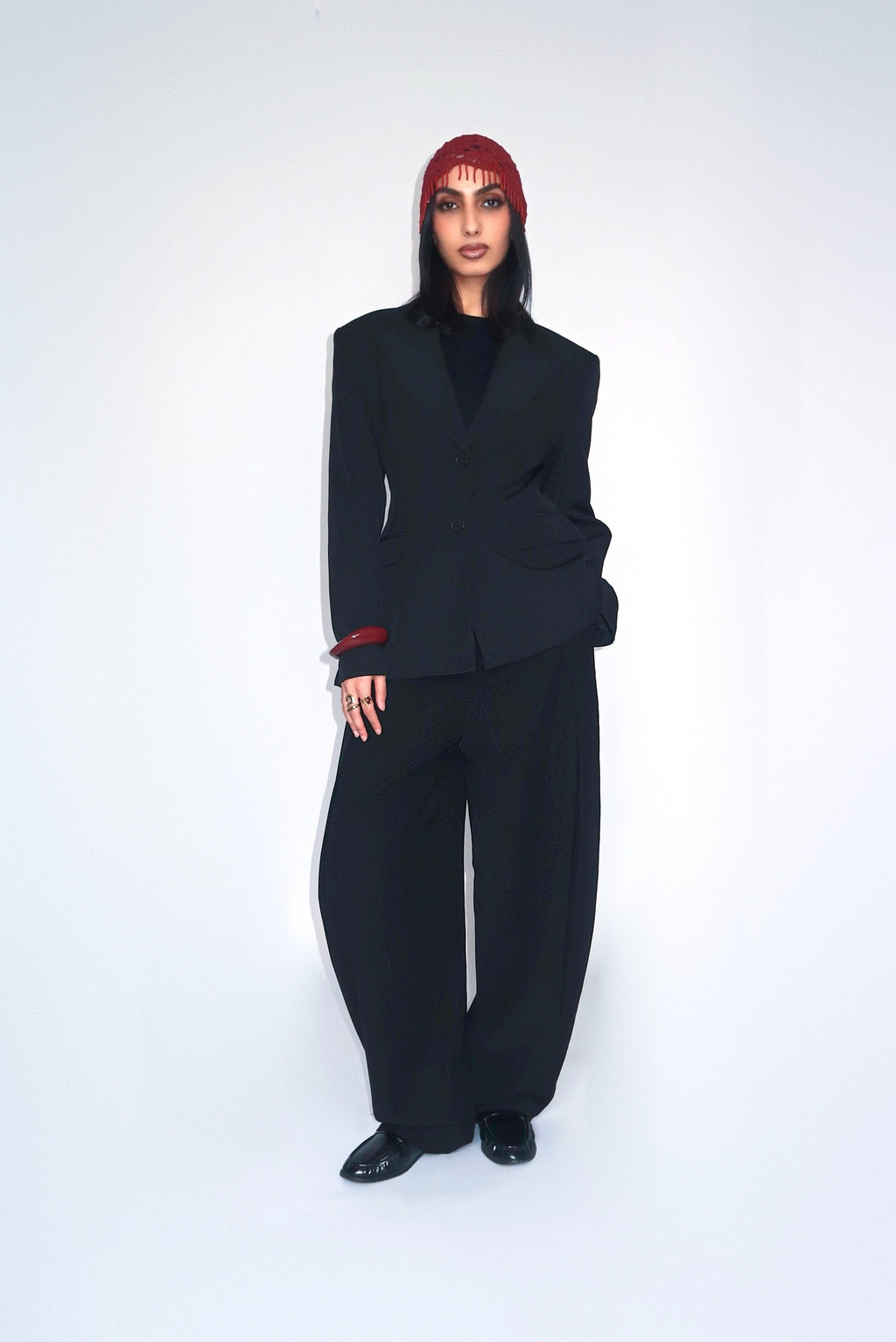 Blazer noir tailleur – Coupe structurée