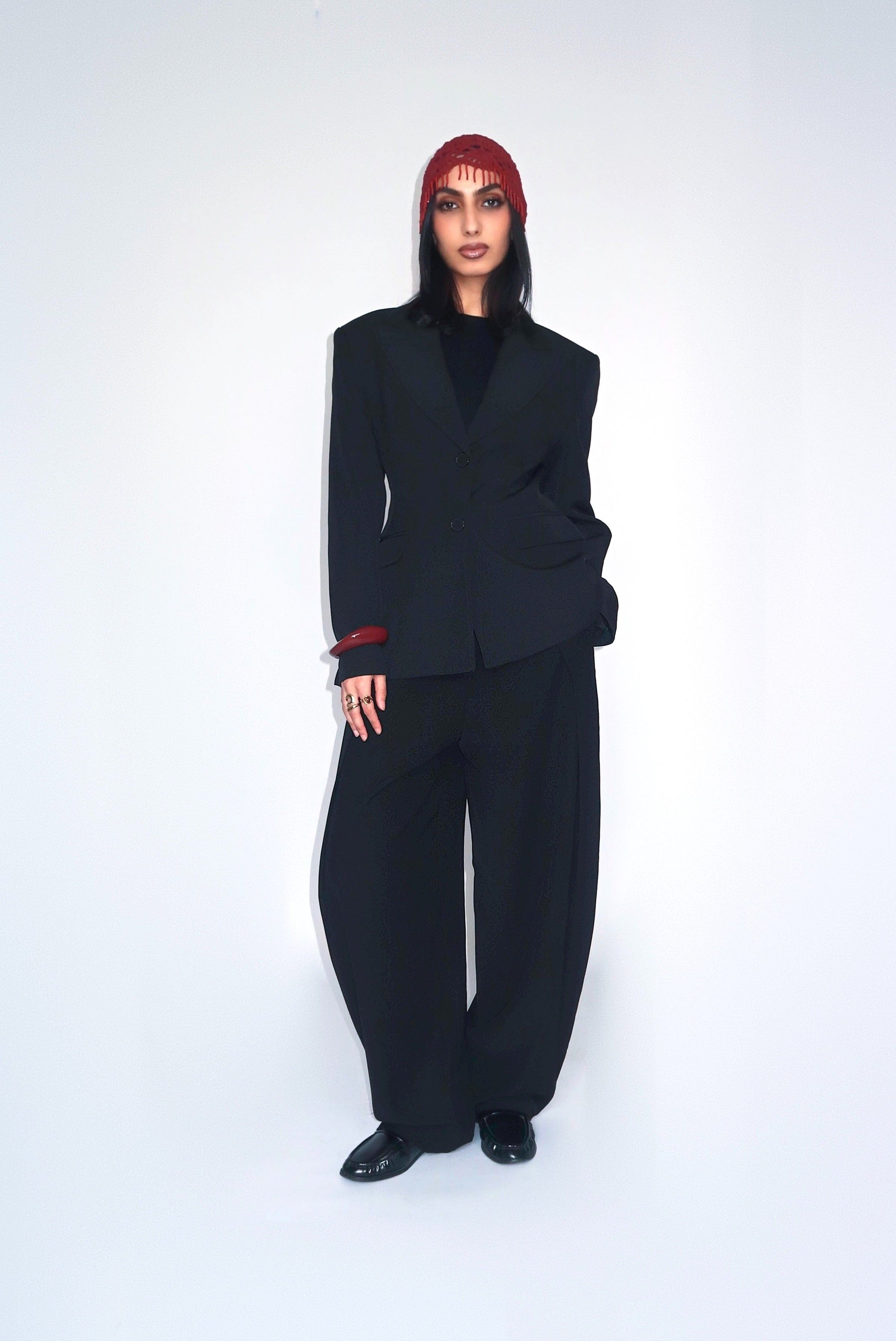 Blazer noir tailleur – Coupe structurée