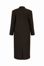 Manteau long blazer marron