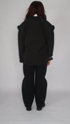Blazer Noir Ajustable – Oversize ou Silhouette Cintrée