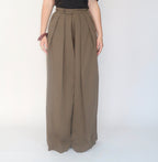 Pantalon large plissé – Kaki