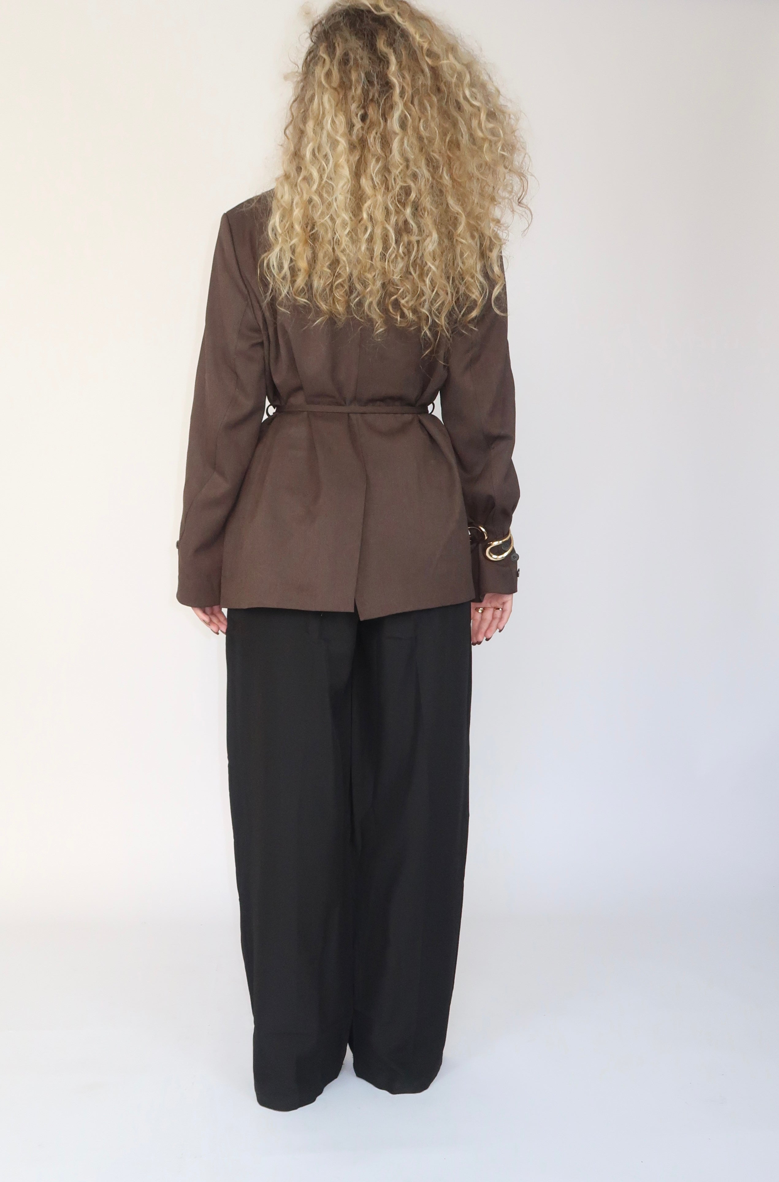 Blazer structuré marron modulable