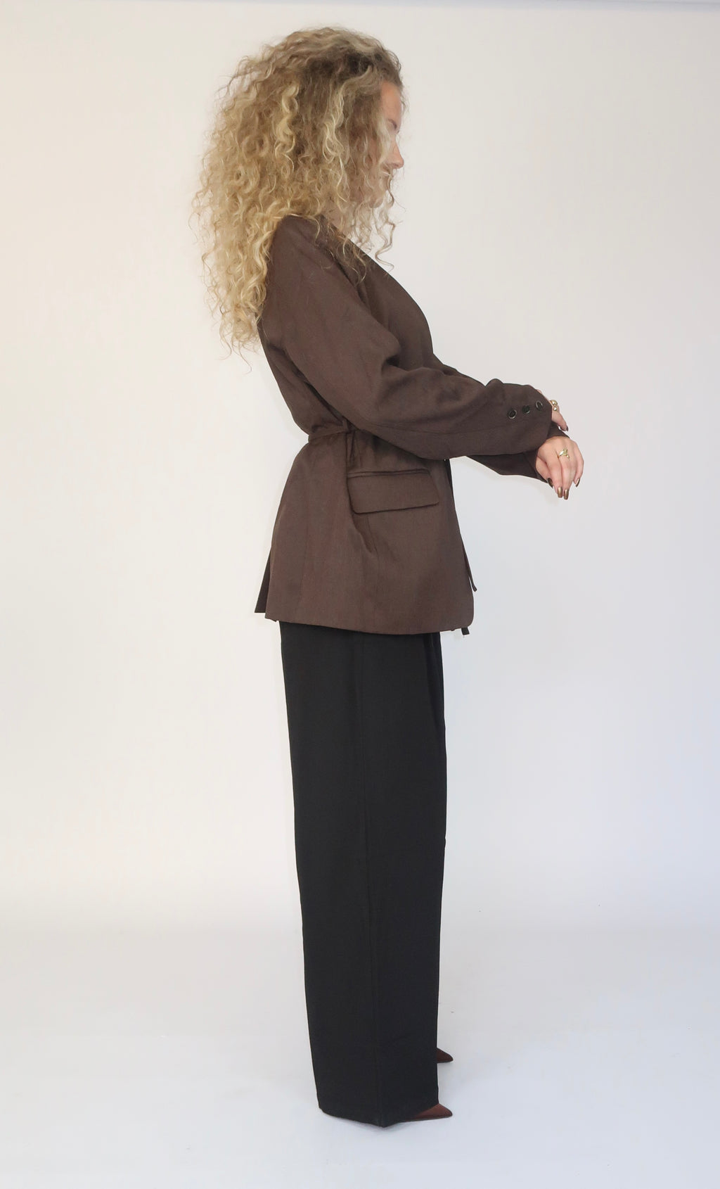 Blazer structuré marron modulable