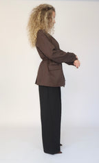 Blazer structuré marron modulable