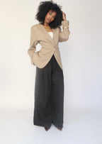 Blazer structuré beige modulable