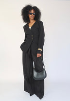 Blazer structuré noir modulable