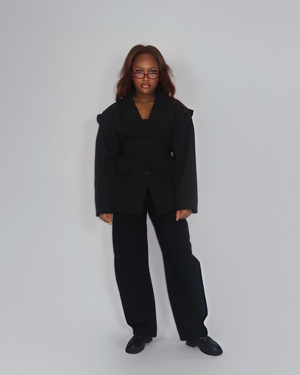 Blazer Noir Ajustable – Oversize ou Silhouette Cintrée