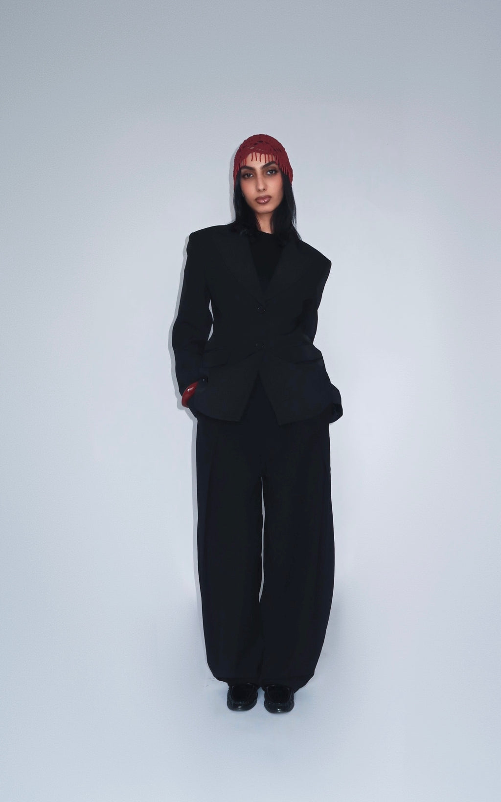Blazer noir tailleur – Coupe structurée
