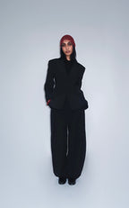 Blazer noir tailleur – Coupe structurée