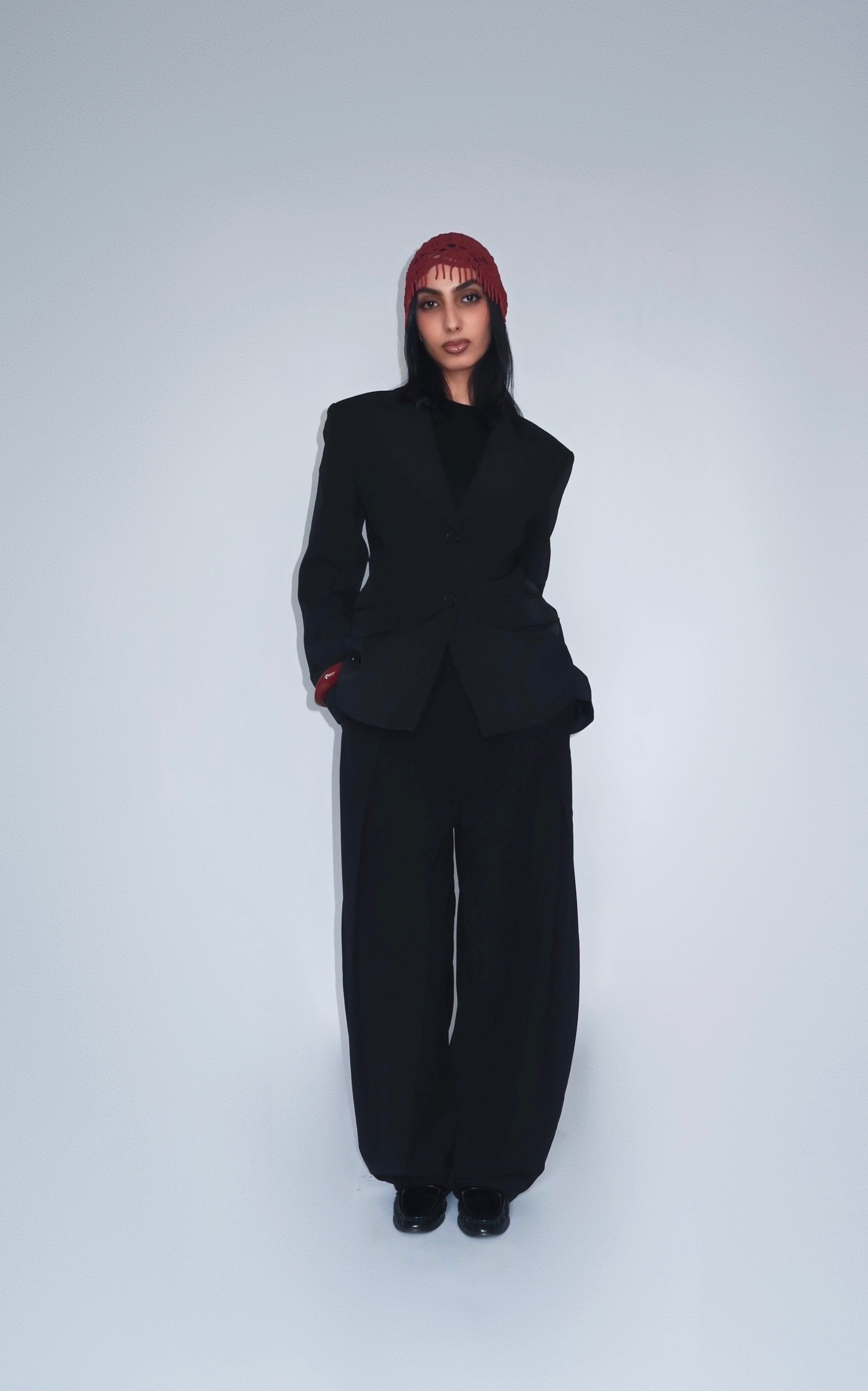 Blazer noir tailleur – Coupe structurée
