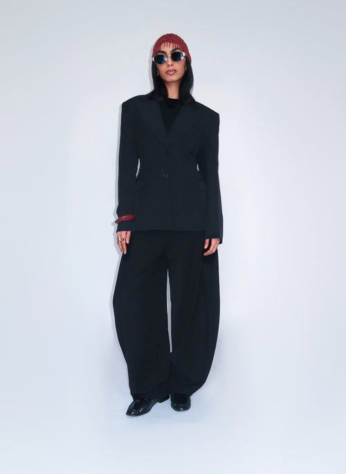 Blazer noir tailleur – Coupe structurée