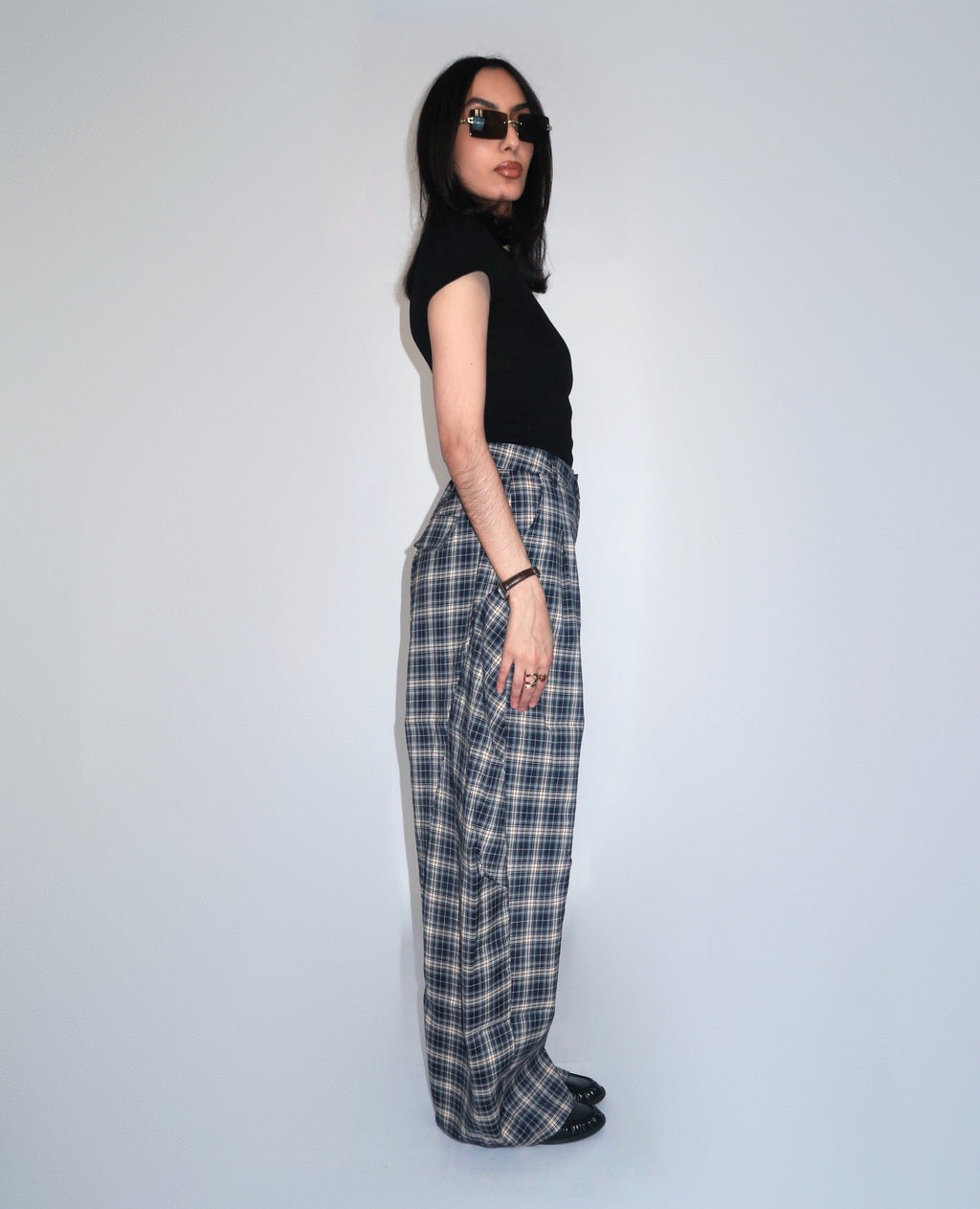Pantalon Large à Carreaux - Coupe Ballon