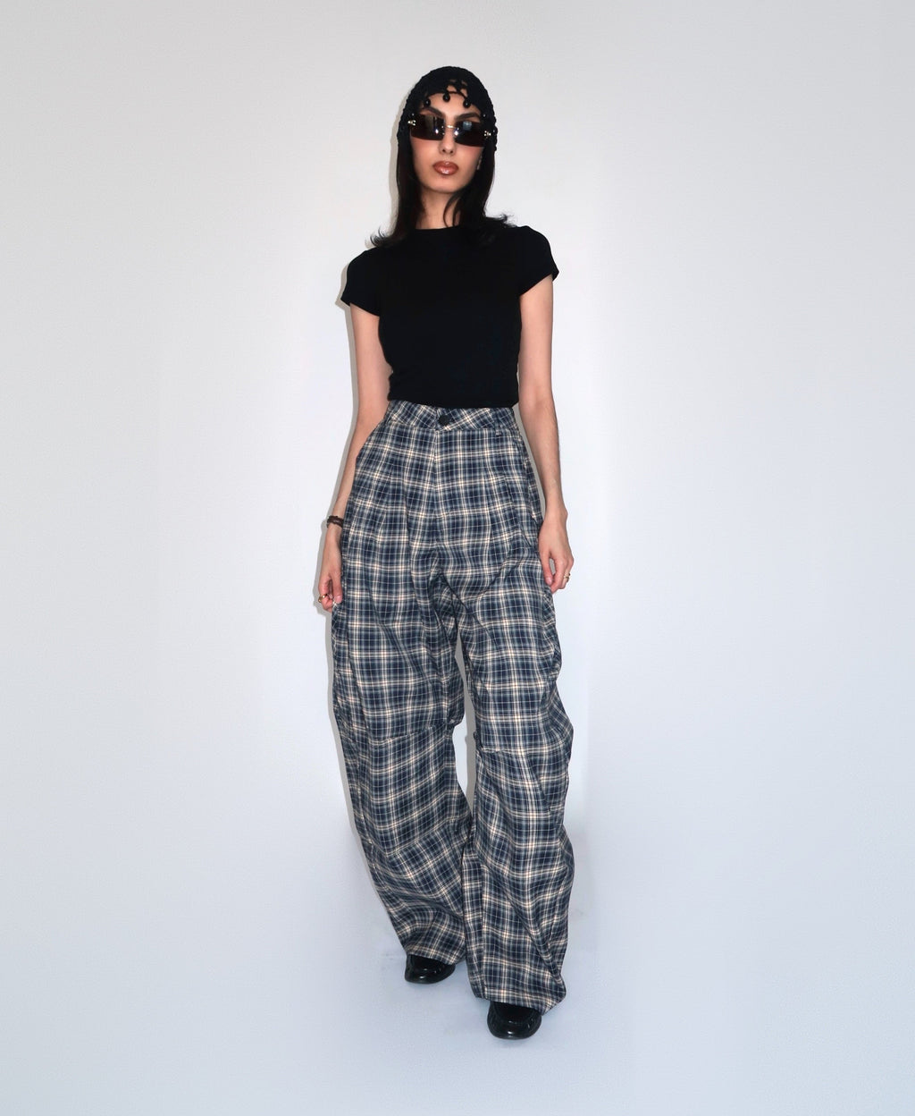 Pantalon Large à Carreaux - Coupe Ballon