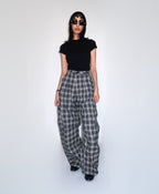 Pantalon Large à Carreaux - Coupe Ballon